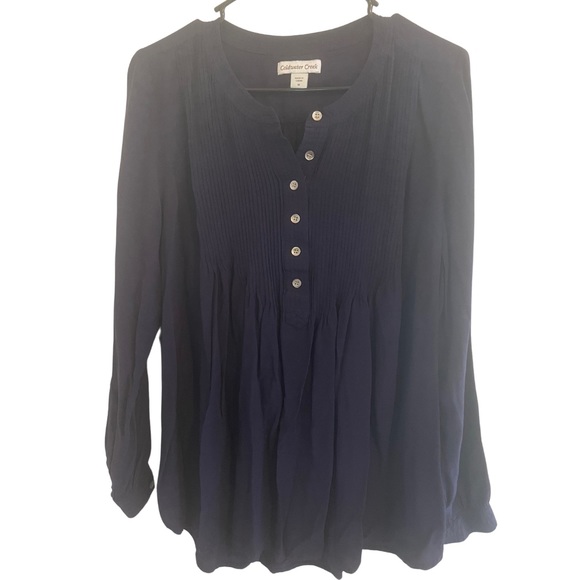 Coldwater Creek Tops - ❗️SOLD❗️Coldwater Creek Blue Rayon Blouse